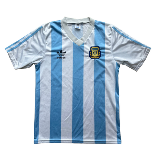 1990 91 Argentina home Football Shirt Adidas Original Vintage - S