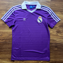 Real Madrid Adidas originals purple polo style football shirt - S