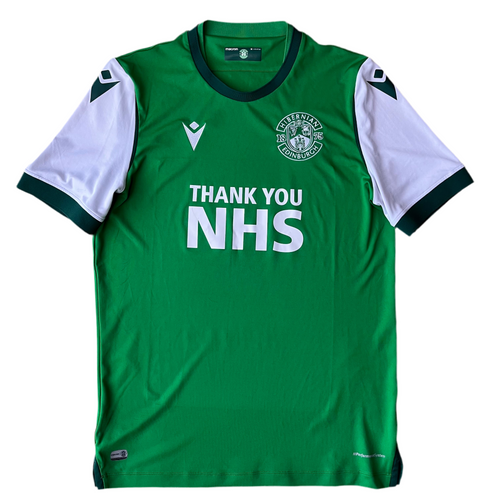 2020 21 Hibernian home football shirt Thank You NHS Macron - M