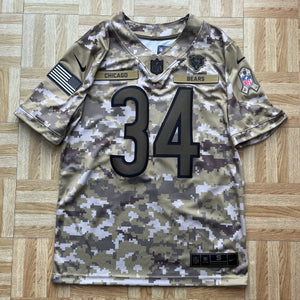 NFL Chicago Bears #34 WALTER JERRY PAYTON Salute to Service Limited Nike Camouflage Camo - S