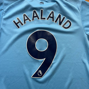 2022 23 Manchester City home football shirt #9 Haaland -S