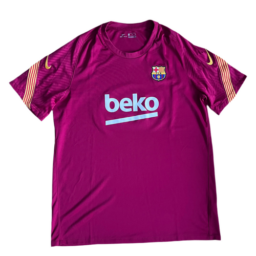 2020-21 Barcelona Nike Pre-Match Training Football Shirt - XL