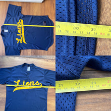 Lions Baseball Jersey Uniform Express Navy & Yellow #5 Adult Medium