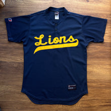 Lions Baseball Jersey Uniform Express Navy & Yellow #5 Adult Medium