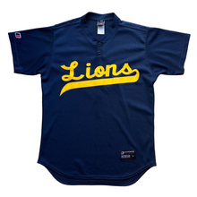 Lions Baseball Jersey Uniform Express Navy & Yellow #5 Adult Medium