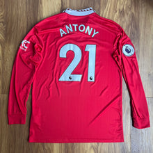2022 23 Manchester United LS home football shirt #21 Antony - L