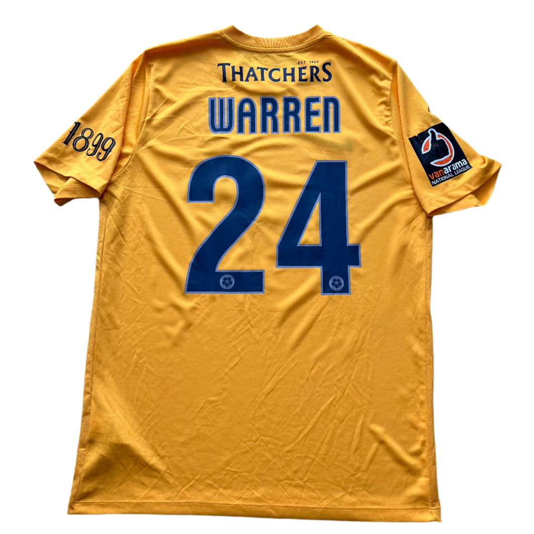 2019 20 Torquay United Player Match worn Issue Football Shirt #24 Warren - L