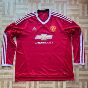 2015 16 Manchester United L/S home Football Shirt Adidas classic - 2XL