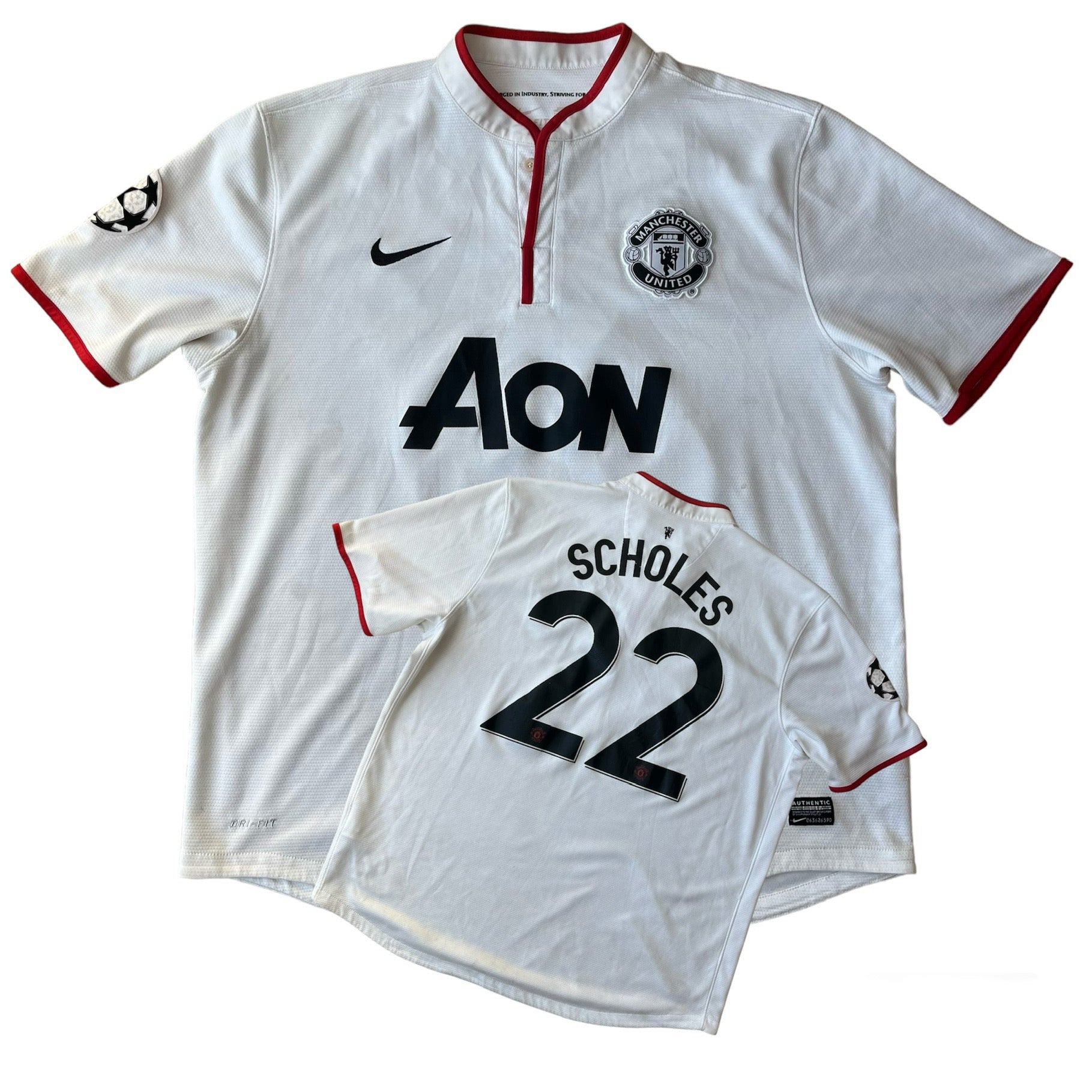 2012 14 Manchester United away football shirt #22 Scholes (poor