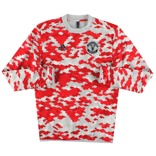 2021-22 Manchester United adidas Pre Warm Up Sweatshirt - XL