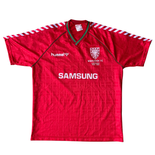 1989 90 Wimbledon Centenary away Football shirt Original Hummel - XL