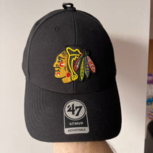 Chicago Blackhawks '47 MVP Adjustable Cap – Black – front view