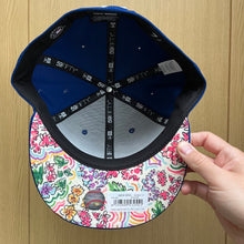 Chicago Cubs blue floral 59FIFTY fitted cap – interior and floral underside