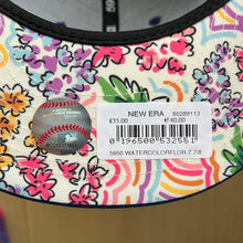 Chicago Cubs blue floral 59FIFTY fitted cap – underside product sticker
