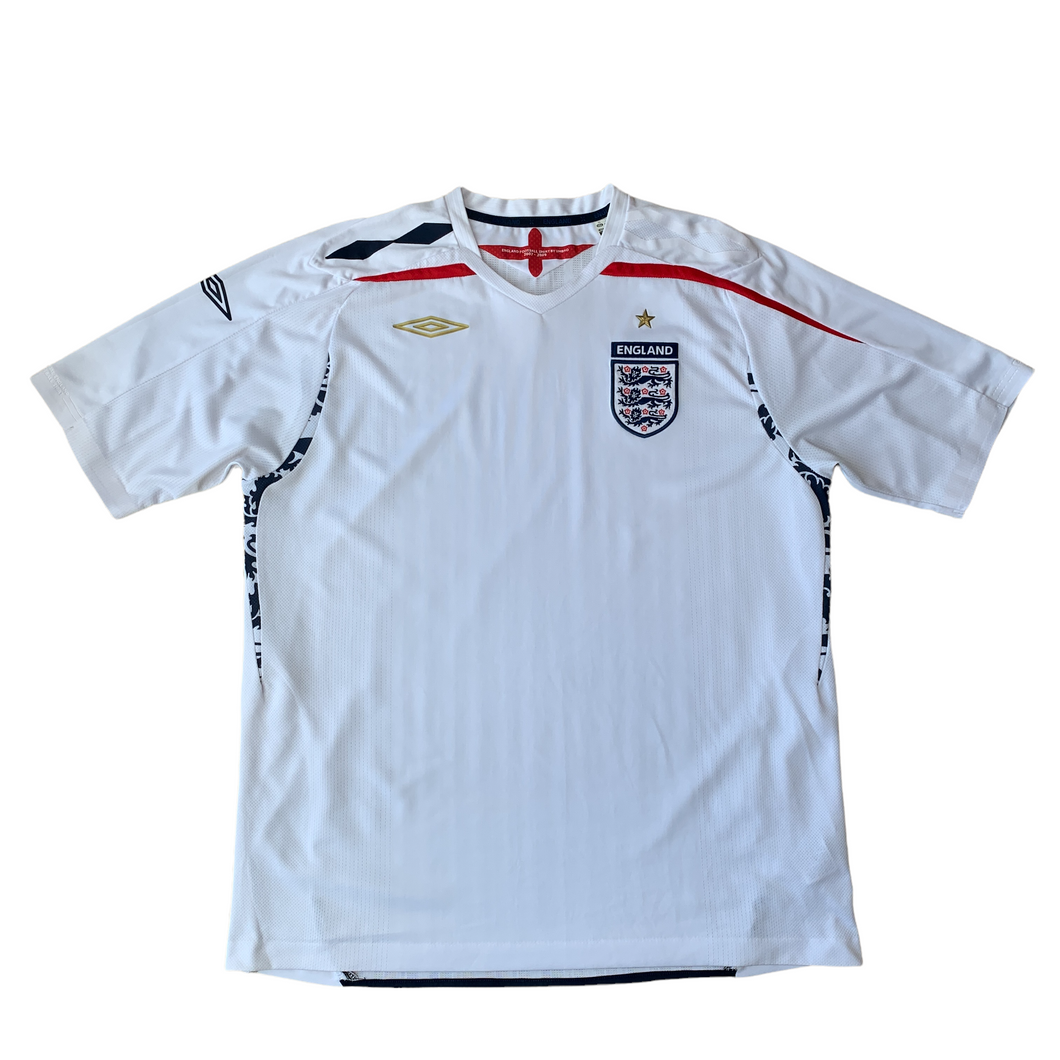 2007 09 ENGLAND HOME FOOTBALL SHIRT (good) - L