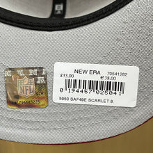 San Francisco 49ers red 59FIFTY fitted cap – underside product sticker