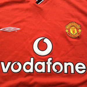 2000 02 Manchester United home Football Shirt - XL