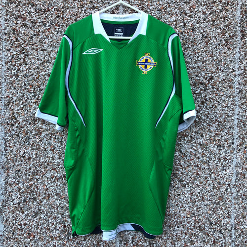 2008 10 Northern Ireland home football shirt Vintage Umbro - L