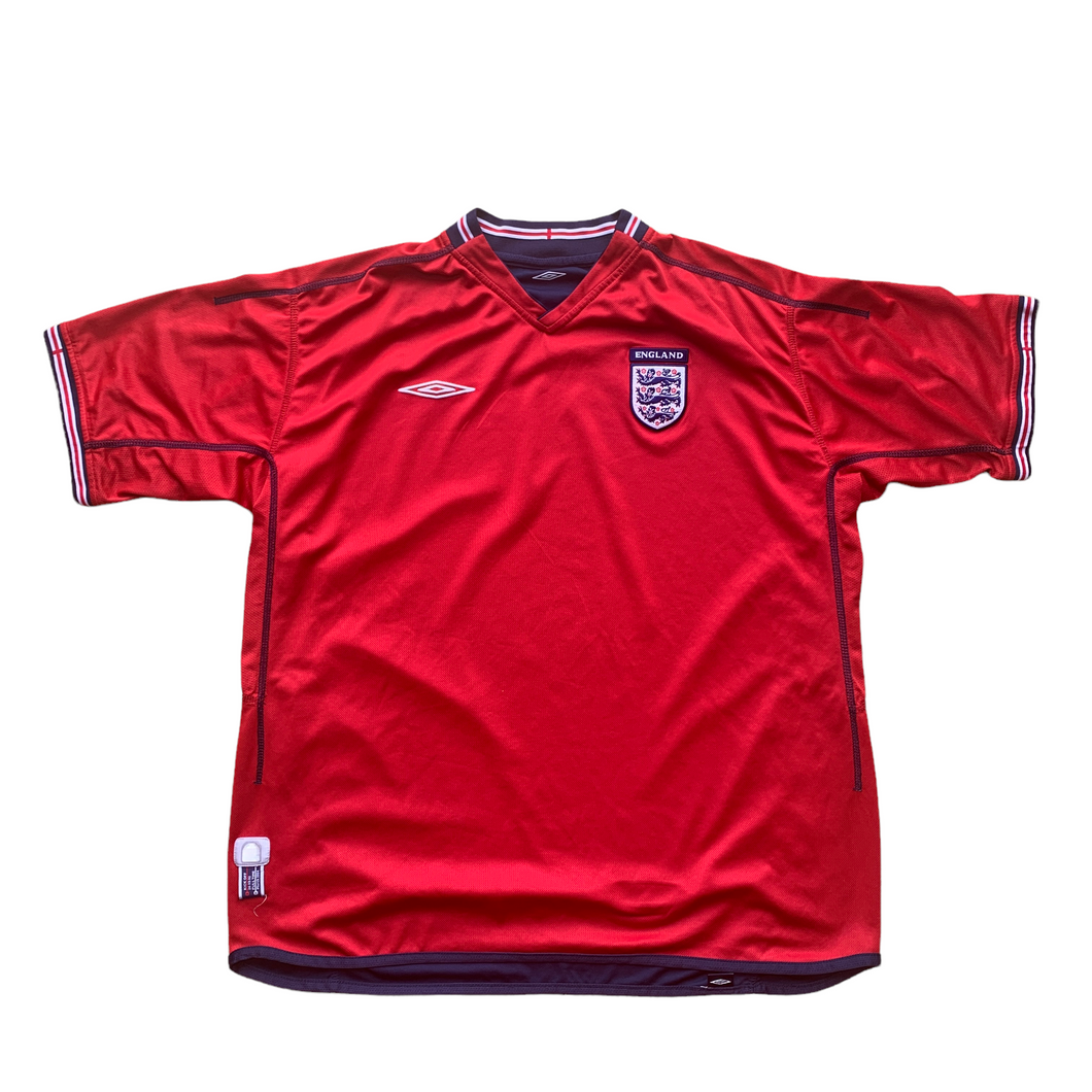 Away England Football Shirt 2002 England 2002 World Cup Shirt 2002