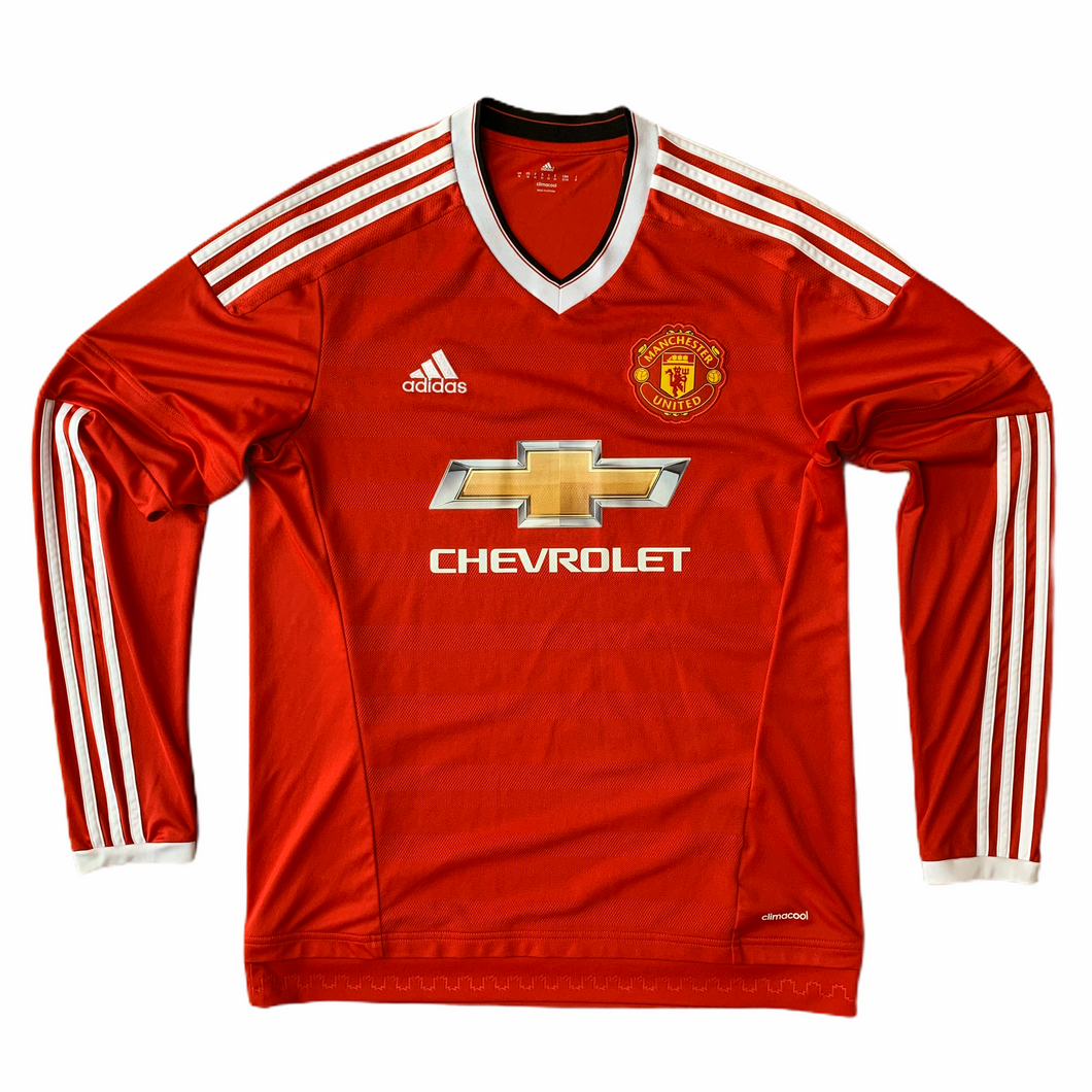 2015 16 MANCHESTER UNITED L/S HOME FOOTBALL SHIRT *NWOT - M