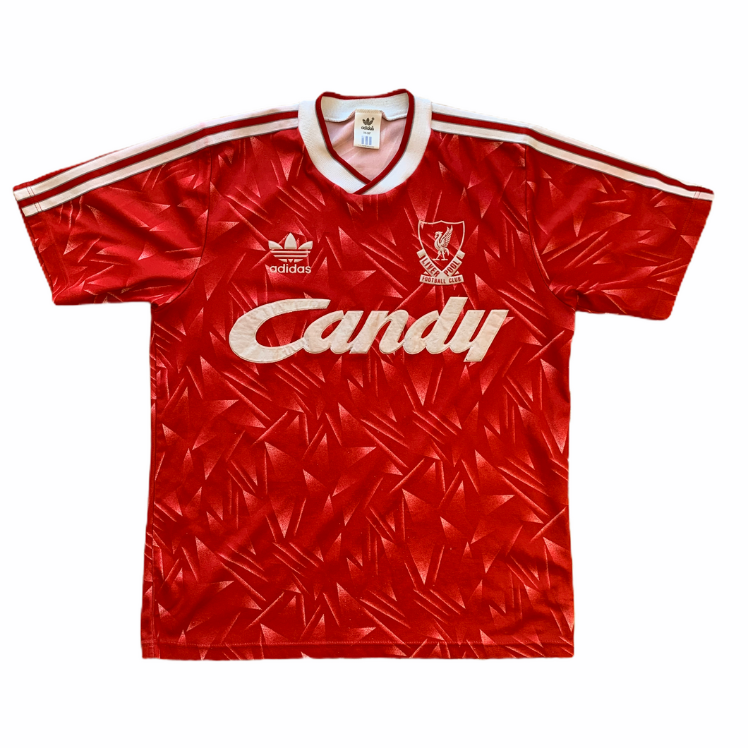 1989 91 LIVERPOOL HOME FOOTBALL SHIRT Adidas vintage  - S (36-38”)