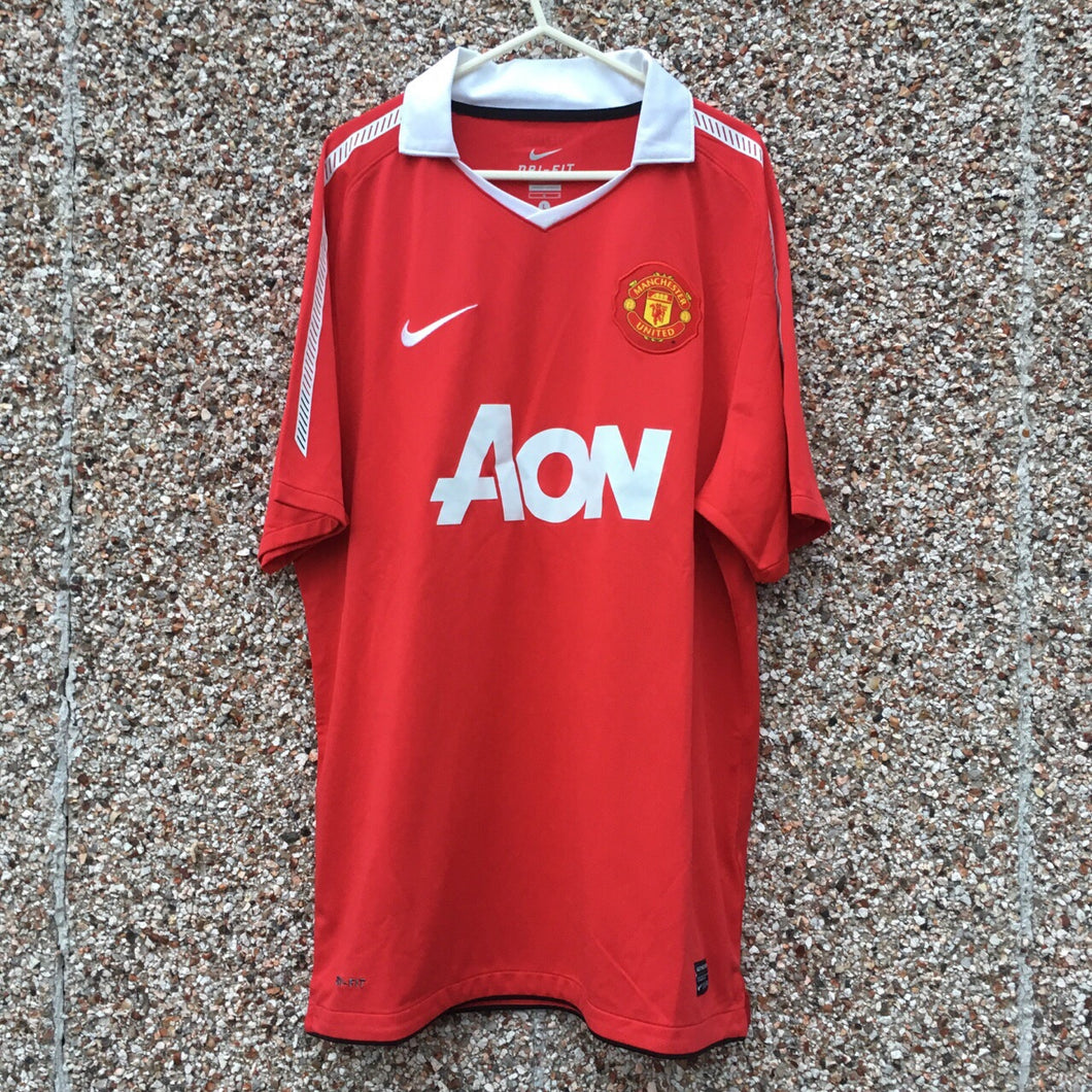 2010 11 Manchester United home Football Shirt - L