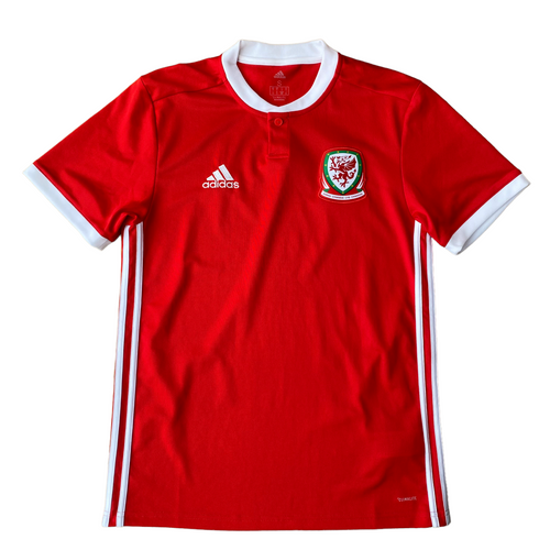 2018 19 WALES HOME FOOTBALL SHIRT Adidas - S