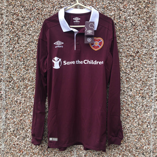 2017 2018 Heart of Midlothian L/S Football Shirt *new* - S