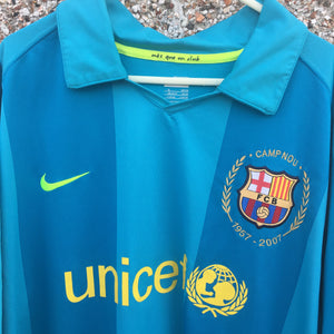 2007 08 Barcelona Away Football Shirt - XL