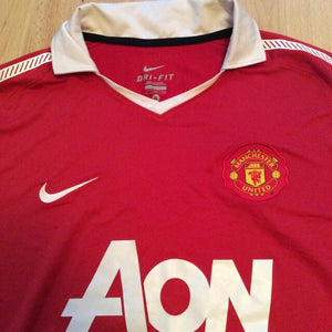 2010 11 Manchester United home Football Shirt - XL