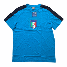 ITALY FANWEAR BADGE COTTON ‘ATOMIC BLUE-PEACOAT’ TEE T-SHIRT *BNWT* - XL